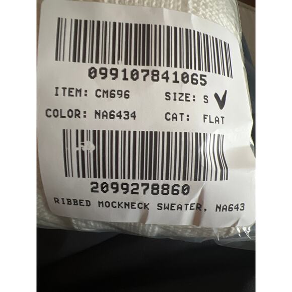 J. Crew Ribbed Mockneck Sweater Ivory NWT size Small - Picture 8 of 9